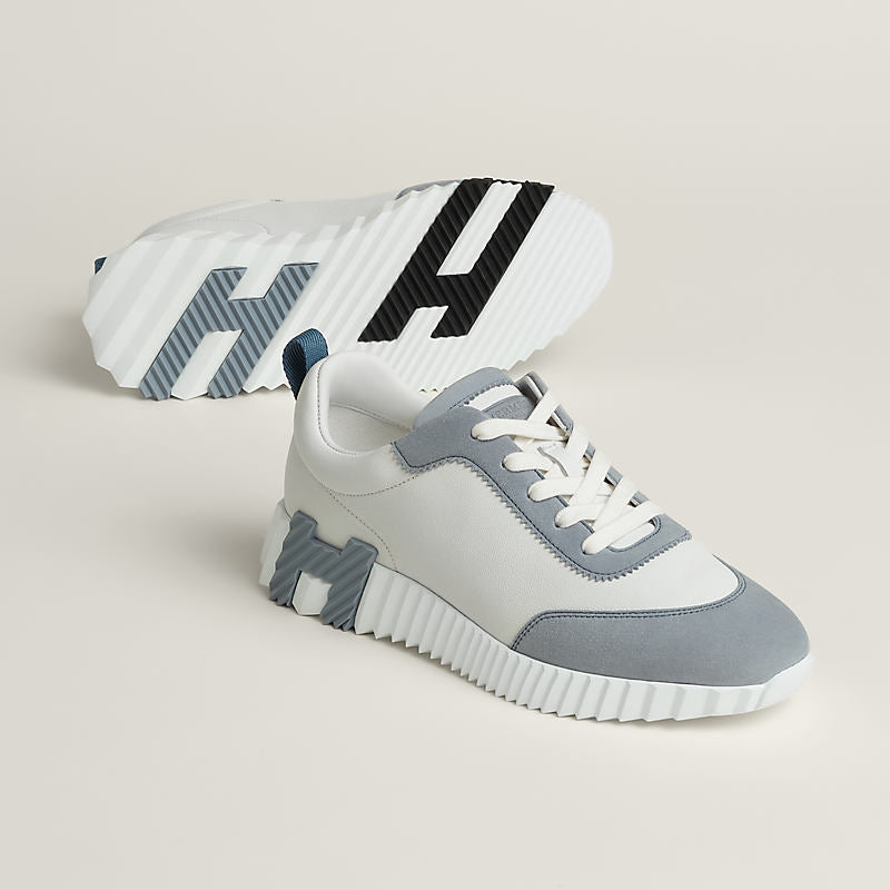 Sneakers hermes boucing bleu daim
