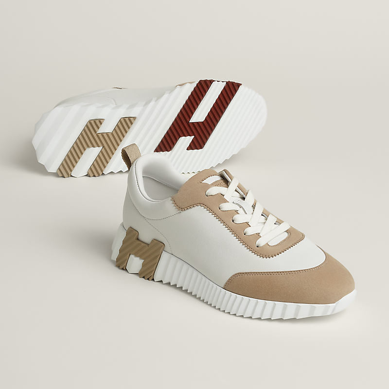 Sneakers hermes boucing beige rouge