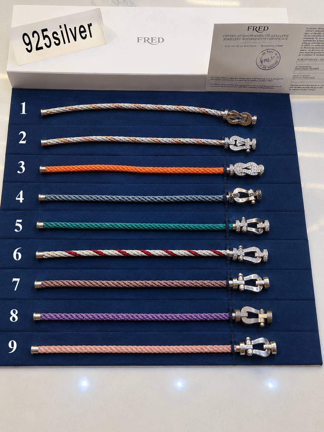 Bracelet fred diamant moissanite full qualité