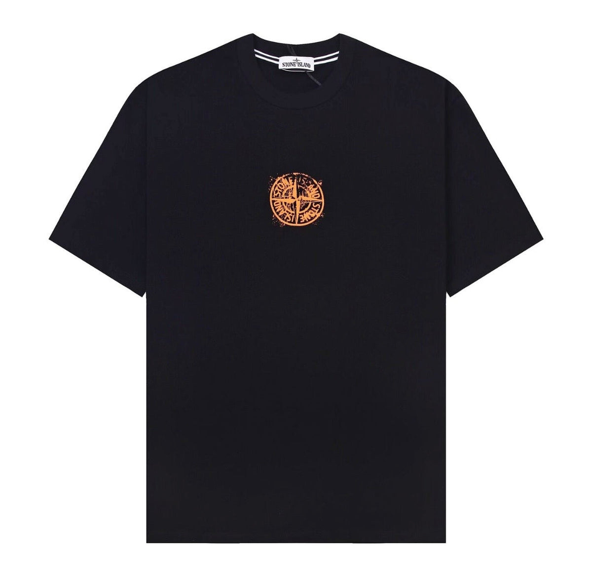 TEE shirt stone island noir et orange