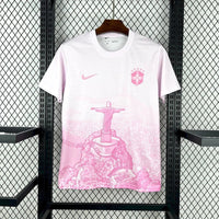 Maillot concept Brésil 2025-26 rose et blanc
