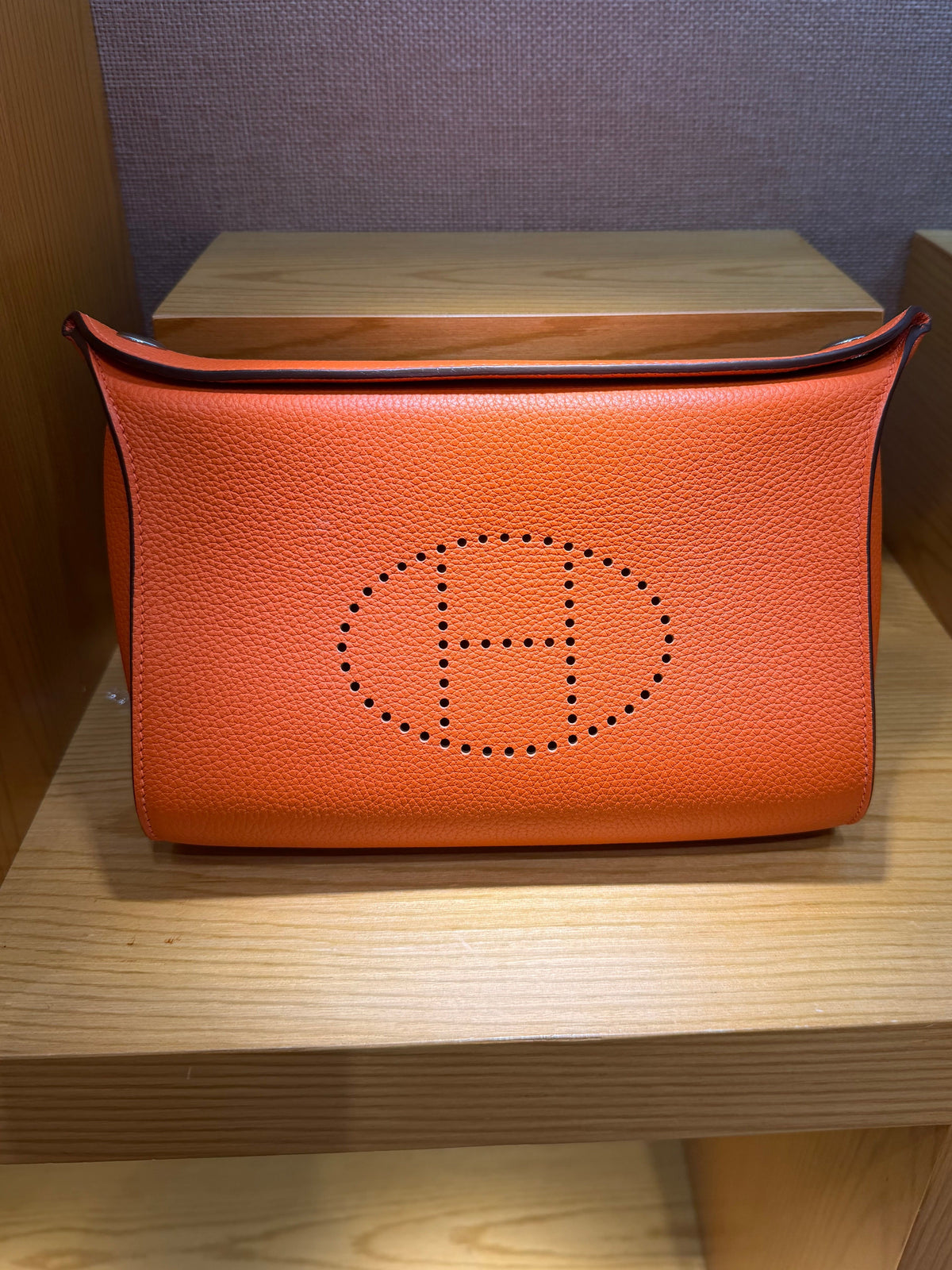 Sacoche hermes vide poches orange