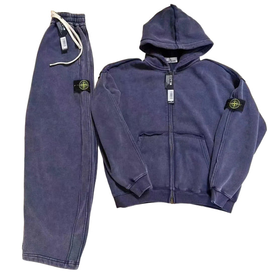Survêtement stone island purple en coton