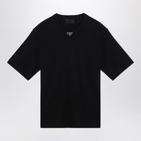 T-shirt noir Prada avec logo triangle
