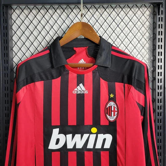 Maillot AC Milan Retro 2007 2008 Manche Longue