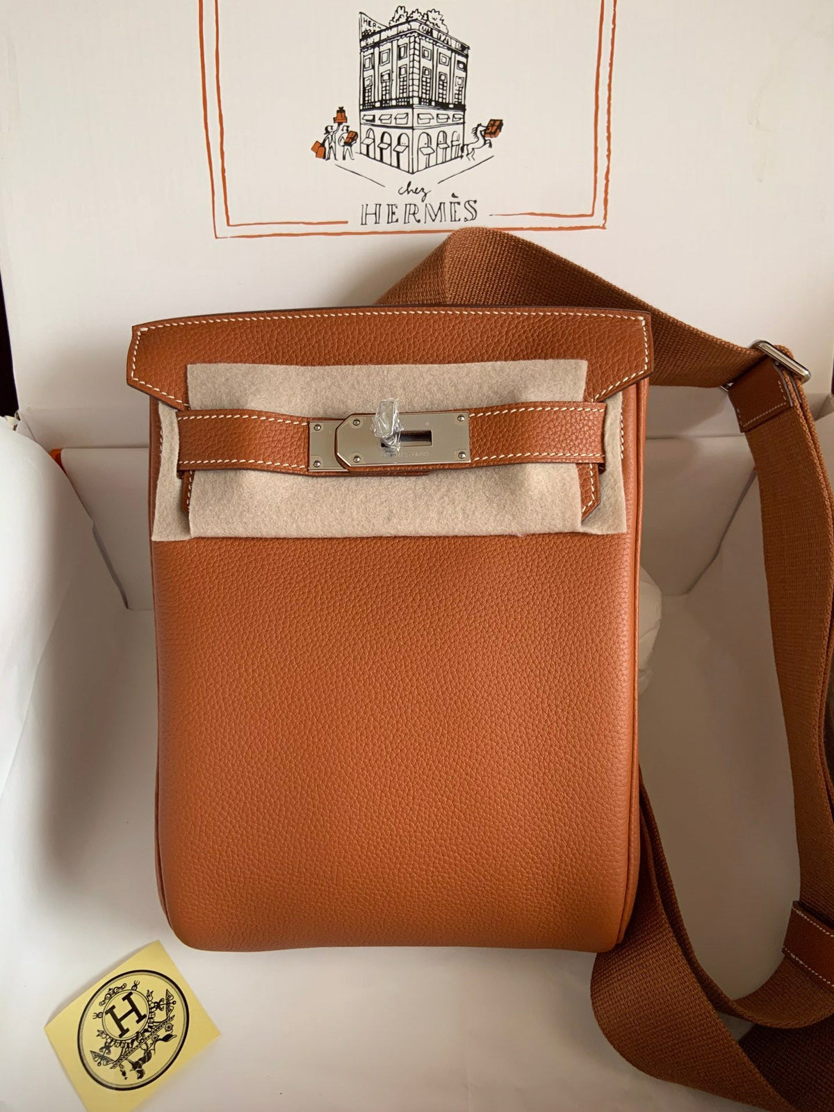 Sac bandoulière Kelly marron full qualité