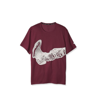 Run Division - T-shirt à imprimé graphique os - Bordeau