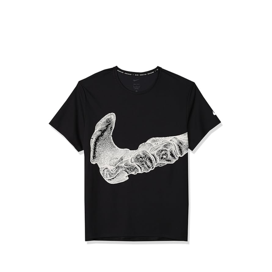Run Division - T-shirt à imprimé graphique os - BLACK