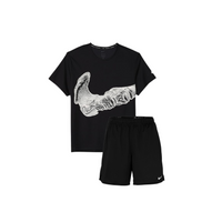 Run Division - T-shirt à imprimé graphique os - Noir