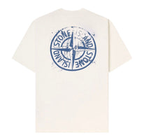 TEE shirt stone island blanc bleu a boussole