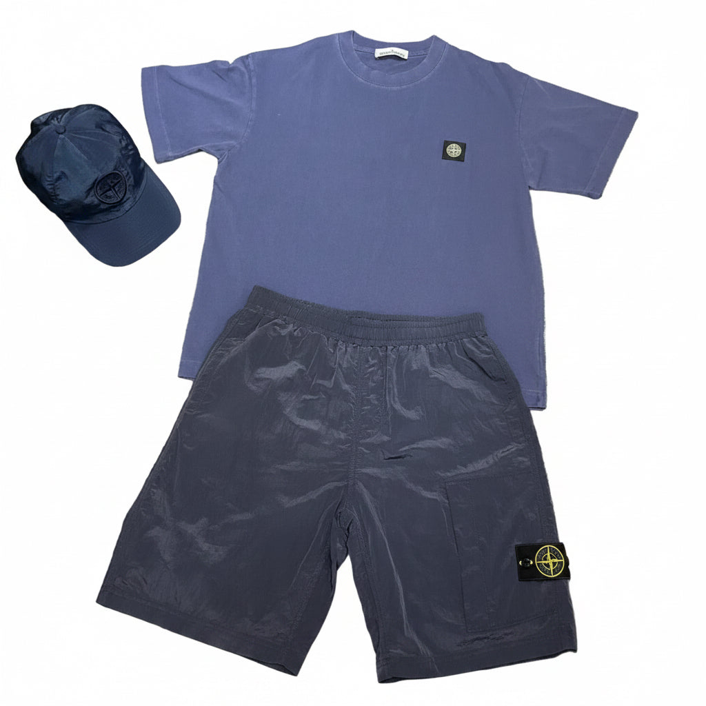 Ensemble stone + casquette bleu