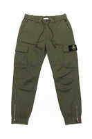 Cargo stone island kaki fermeture éclair en bas