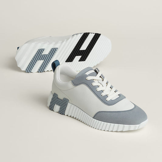 Sneakers hermes boucing bleu daim